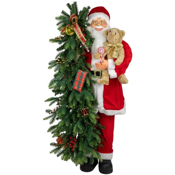 48 Musical Santa Claus Tree Teddy Bear Figure