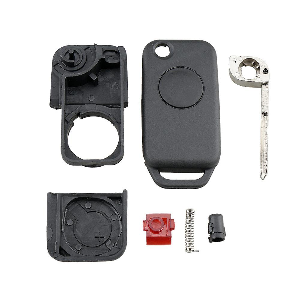 Replacement Flip 1 Button Car Remote Key Shell Case Fob For Mercedes-benz Car Key Shell Black