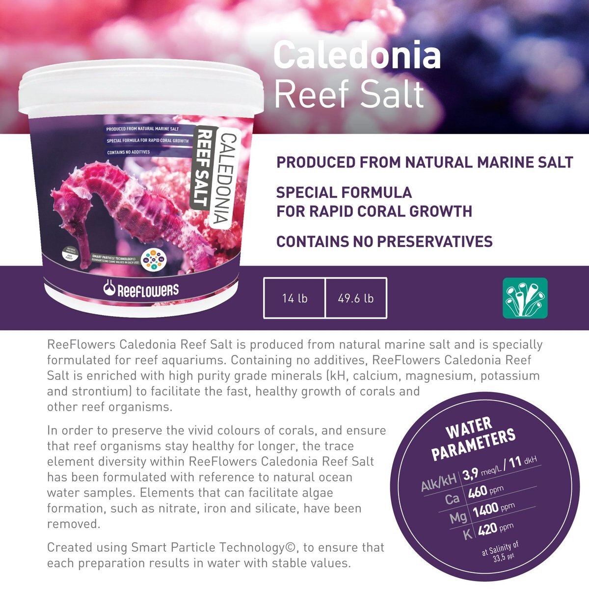 Reeflowers Caledonia Reef Salt Aquarium Salt