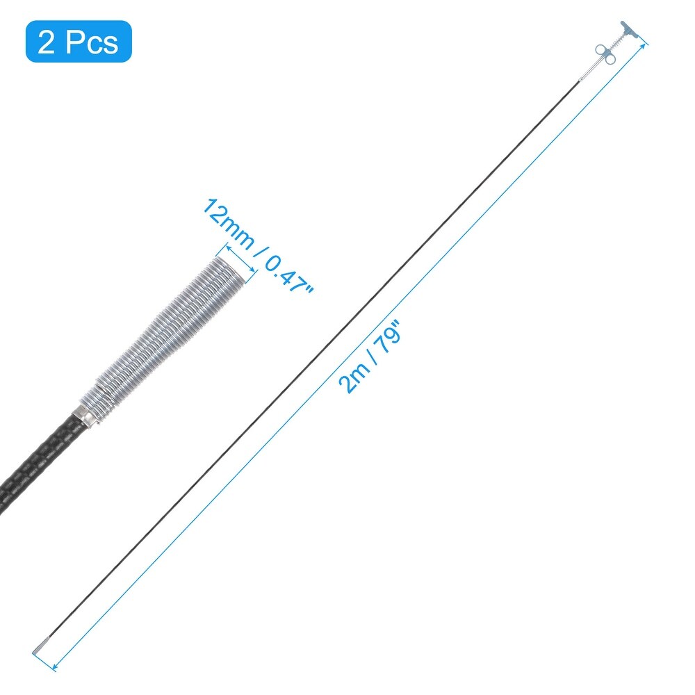 2pcs Flexible Grabber Claw Pick Up Tool 2 M Drain Clog Remover Tool Blue   79 Inch