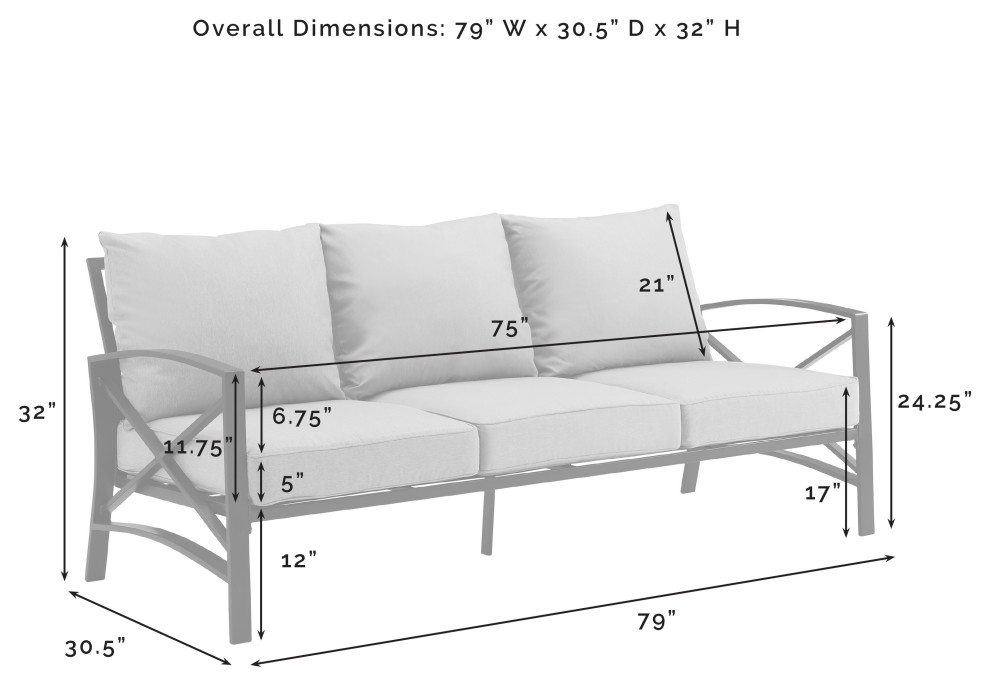 Kaplan 2 Piece Outdoor Sofa Set  Sofa and Coffee Table   Contemporary   Outdoor Lounge Sets   by Crosley  Houzz