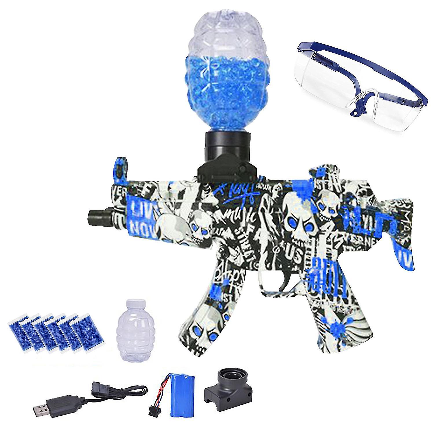 Mp5 Plastic Automatic Pistol Gel Ball Splatter Gun Electric Gel Ball Blaster Gel Shooter Water Ball Blaster 60000 Hydrogel Balls