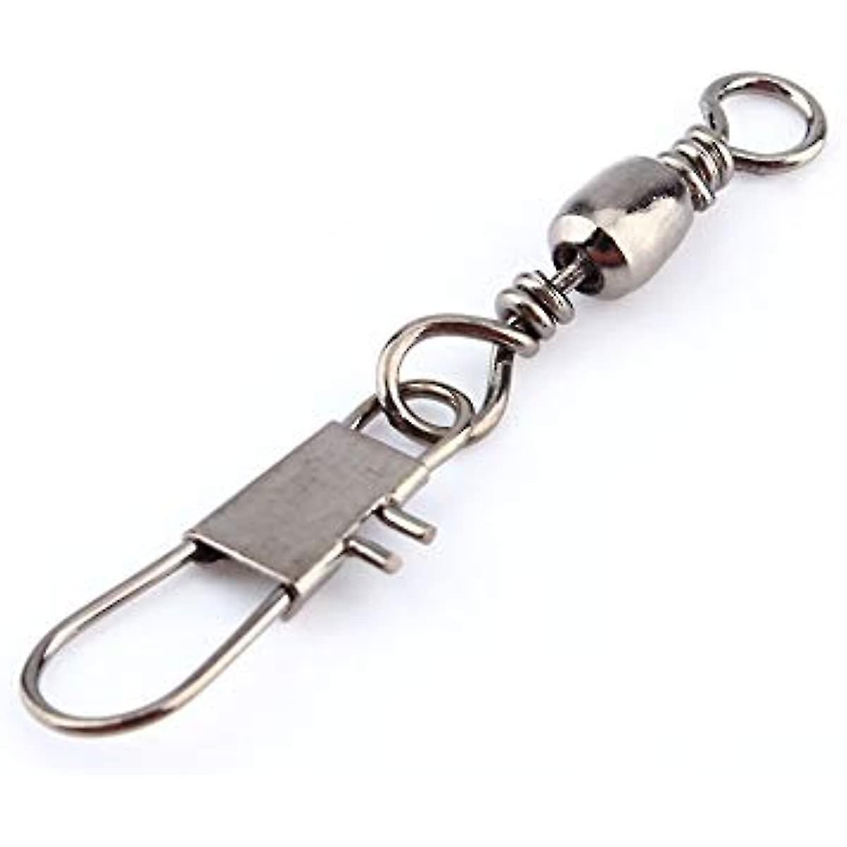 Dilwe Fishing Barrel Swivel  100pcs 8 Shape Fish Fishing Barrel Swivel High Tensile Strength Barrel Swivel Ball Bearings Fishing Swivel Snap Tackle Fo