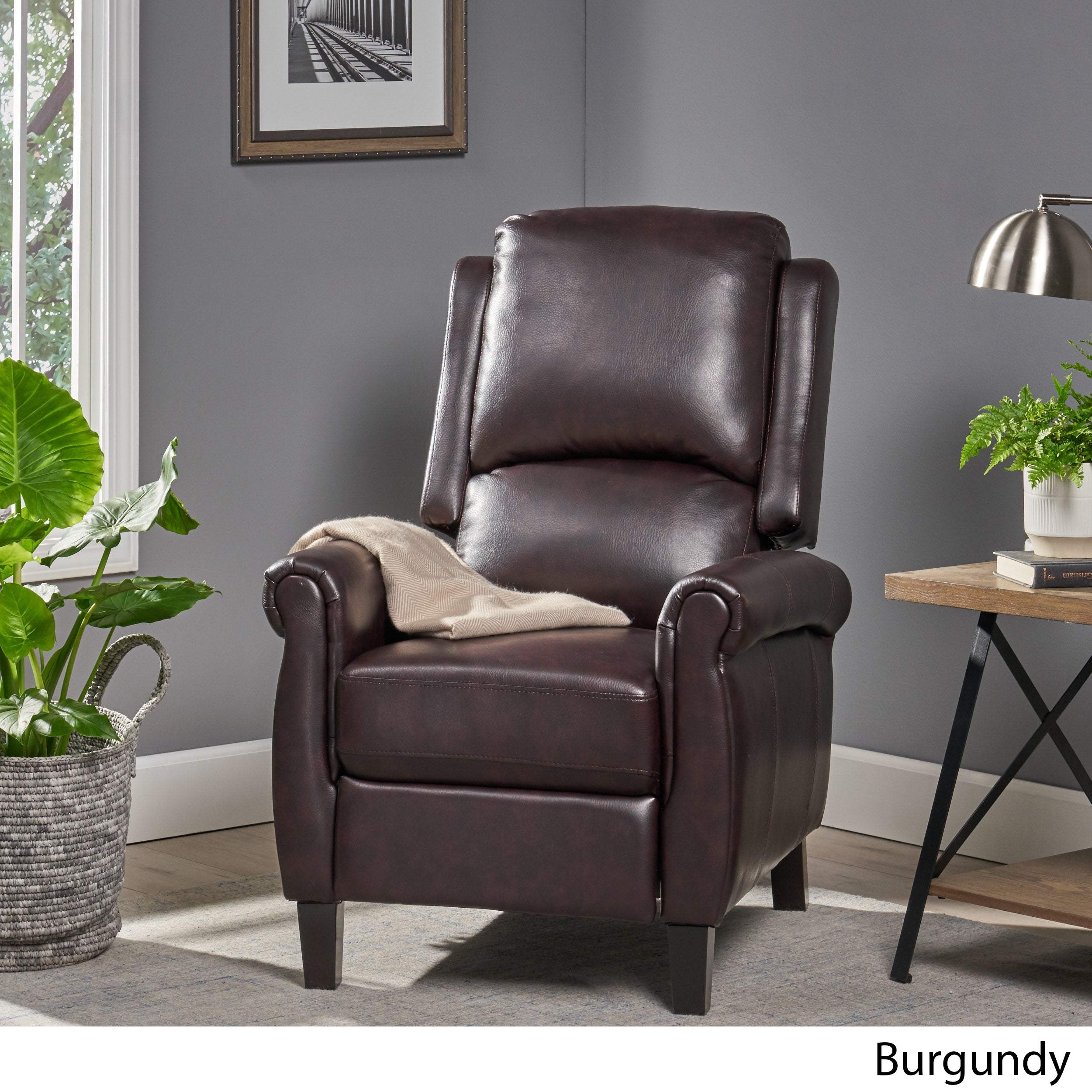 Memphis PU Leather Recliner Club Chair