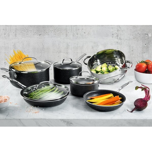 15 Piece Non-stick Cookware， Dishwasher Safe， Pots and Pans