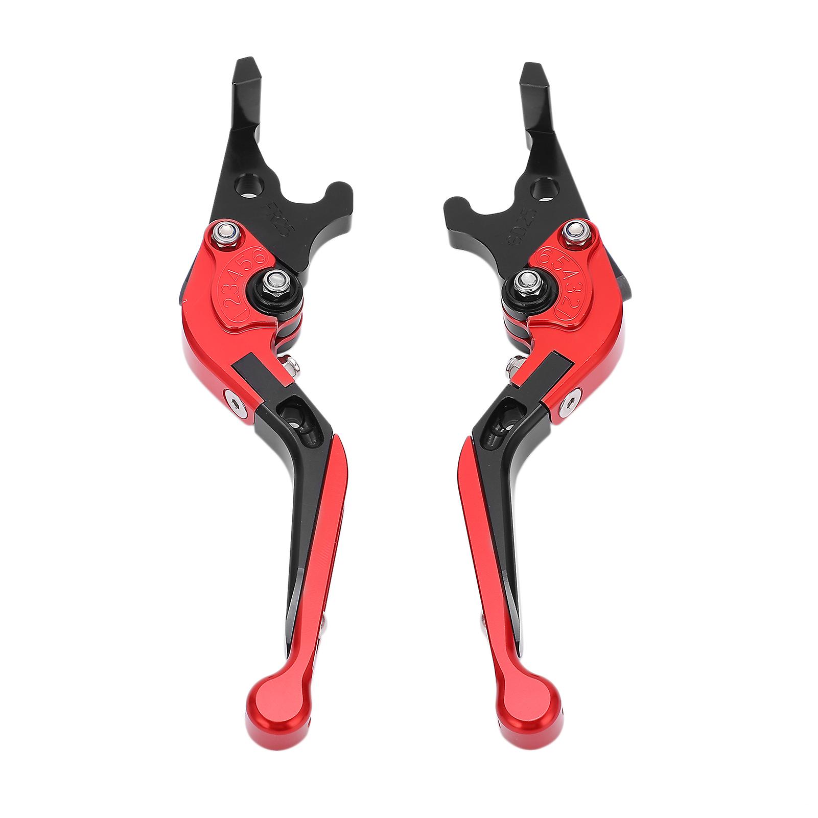 Pair Motorcycle Brake Clutch Levers Extendable Replacement For Yamaha Xmax 250 Xmax300 Xmax400red