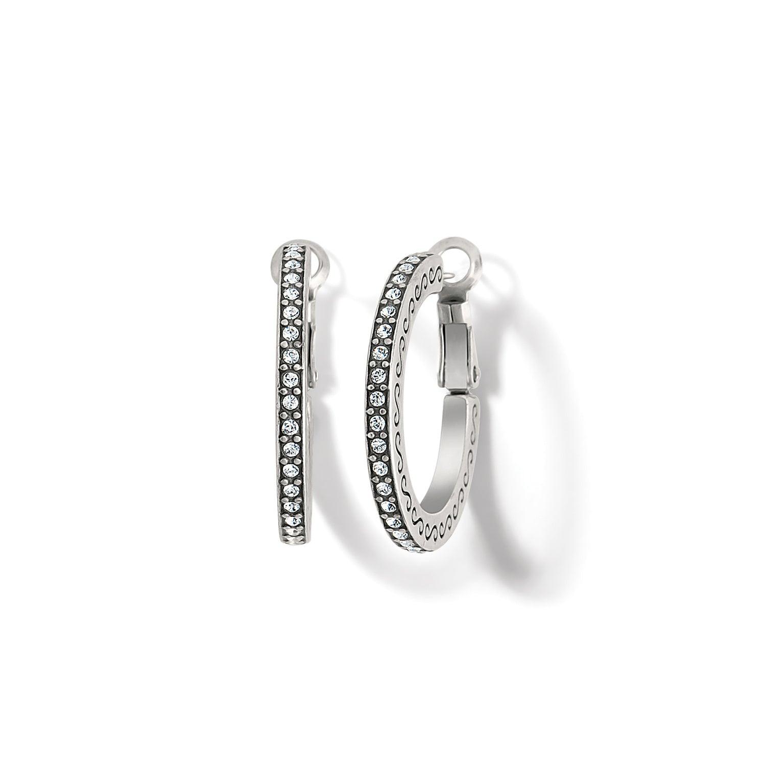 Brighton  Meridian Eclipse Small Hoop Earrings in Silver