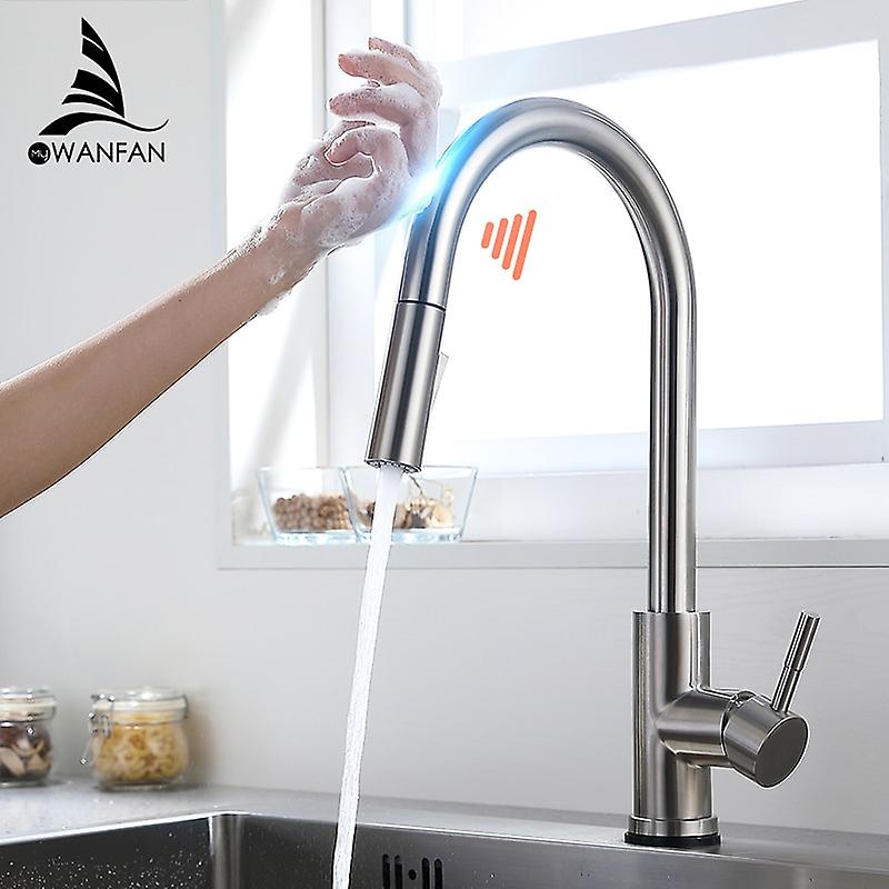 Smart Touch Kitchen Faucets Crane For Sensor Kitchen Water Tap Sink Mixer Rotate Touch Faucet Sensor Water Mixer Kh-1005