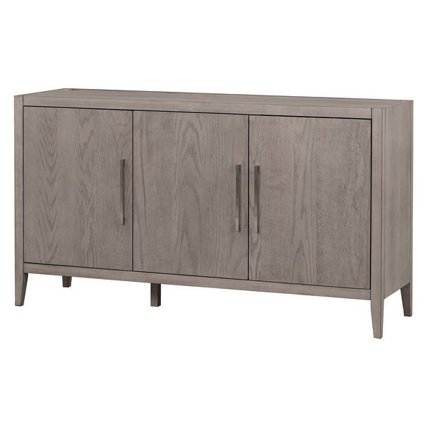 Wooden Storage Cabinet Sideboard with 3 Doors and Adjustable Shelf