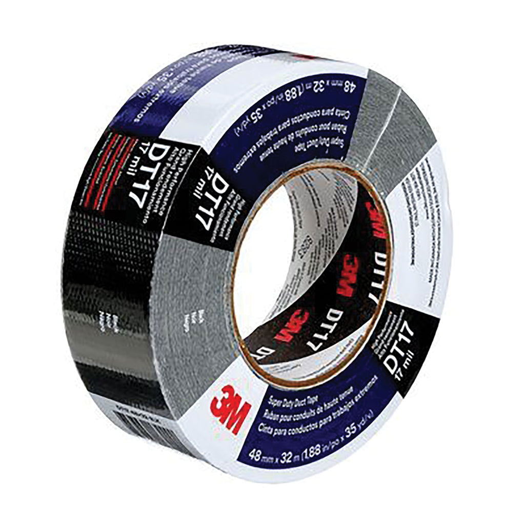 3M™ Super Duty Duct Tape DT17， Black， 48 mm x 32 m， 17 mil， Case of 24