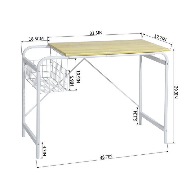 Carbon Loft Searz Wooden Computer Desk Writing Table Rustic