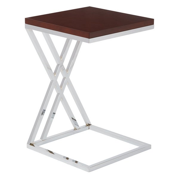 Wall Street Side Table in Chrome Finish