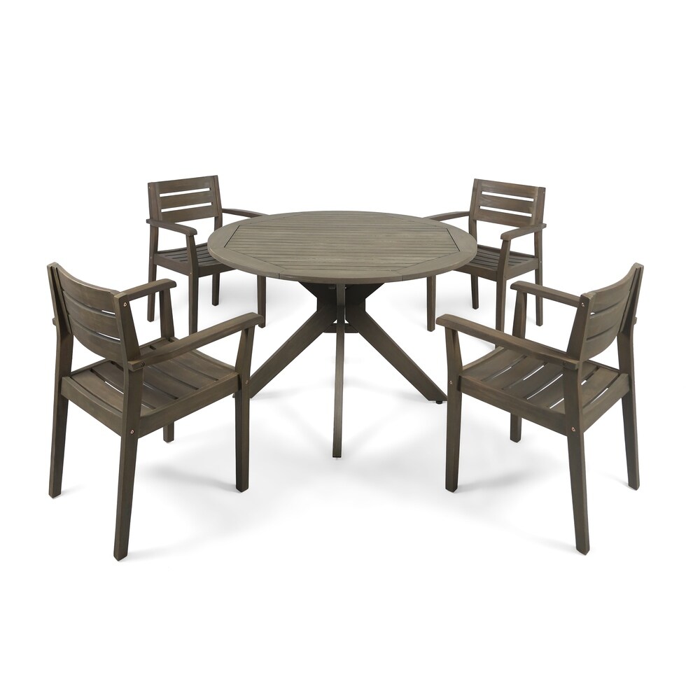 Stamford Outdoor 5 piece Wood Dining Set by Christopher Knight Home