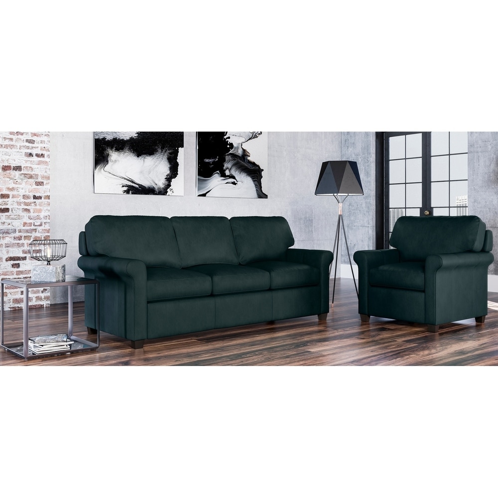 Made to Order Asti 100% Top Grain Leather Sofa and Chair Set