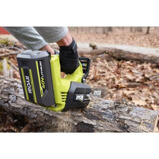 RYOBI 40V HP Brushless 12 in. Top Handle Battery Chainsaw with 4.0 Battery and Charger RY40590