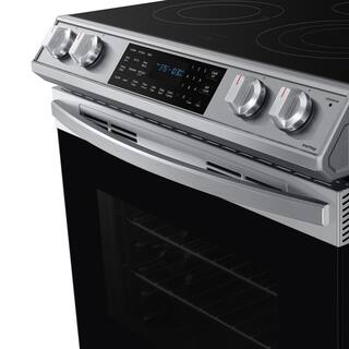  30 in. 6.3 cu. ft. Smart 5-Element Slide-In Electric Range with Air Fry Convection Oven in Stainless Steel NE63T8511SS