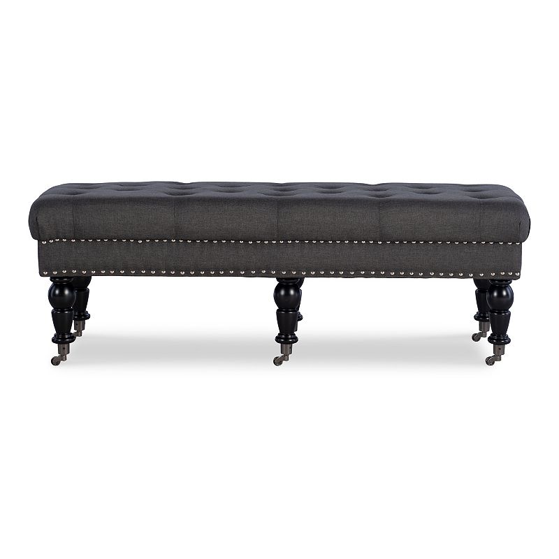 Linon Isabelle Linen Padded Bench