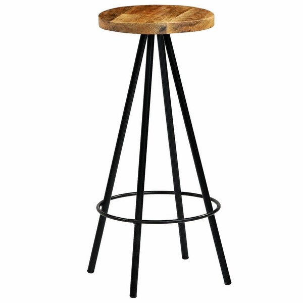 vidaXL Bar Stools 2 pcs Solid Mango Wood - 11.8