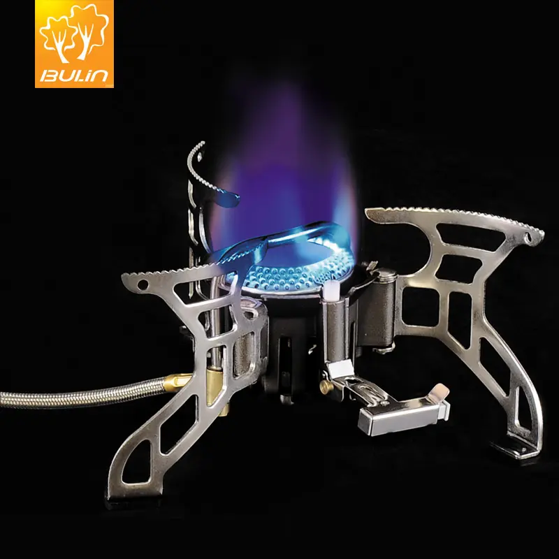 Stainless Steel Outdoor Folding Camping Hiking Picnic Stove Split Burner Survival Gas Furnace