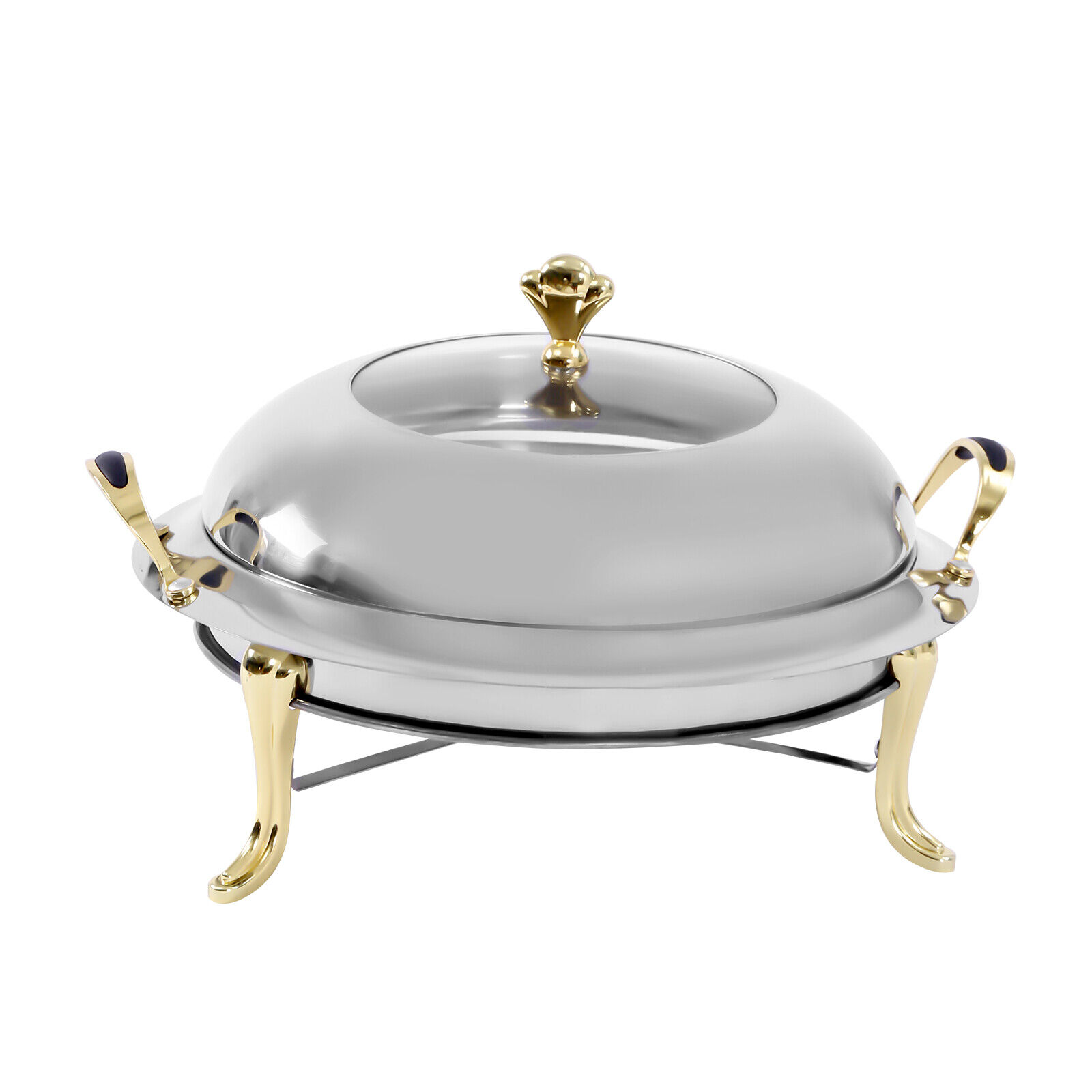 Miumaeov 3.17QT Stainless Steel Chafer Buffet Chafing Dish Set with Frame and Lid， Adjustable Fire for Home and Restaurant