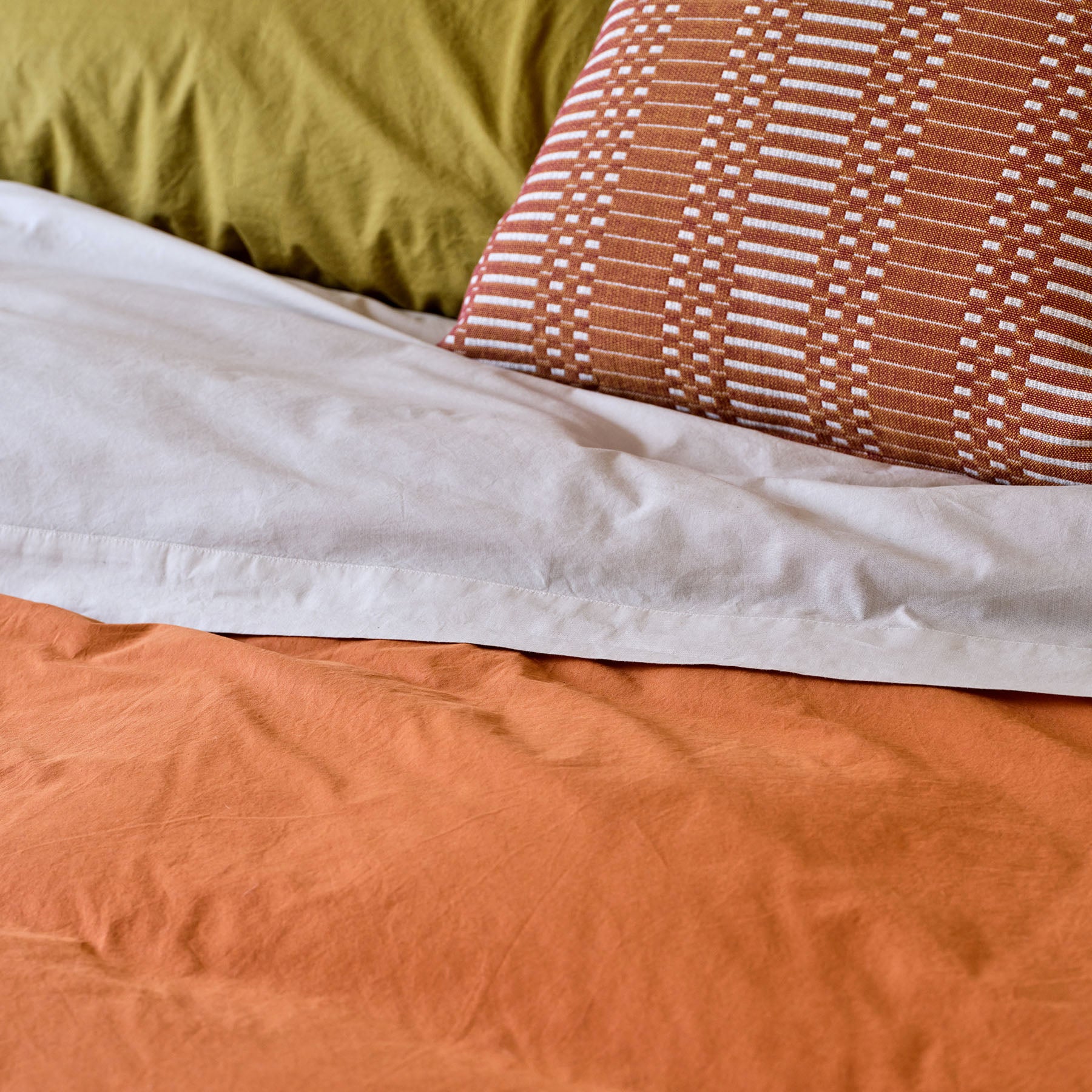 Percale Cotton Sheet Set in Isabela Beige