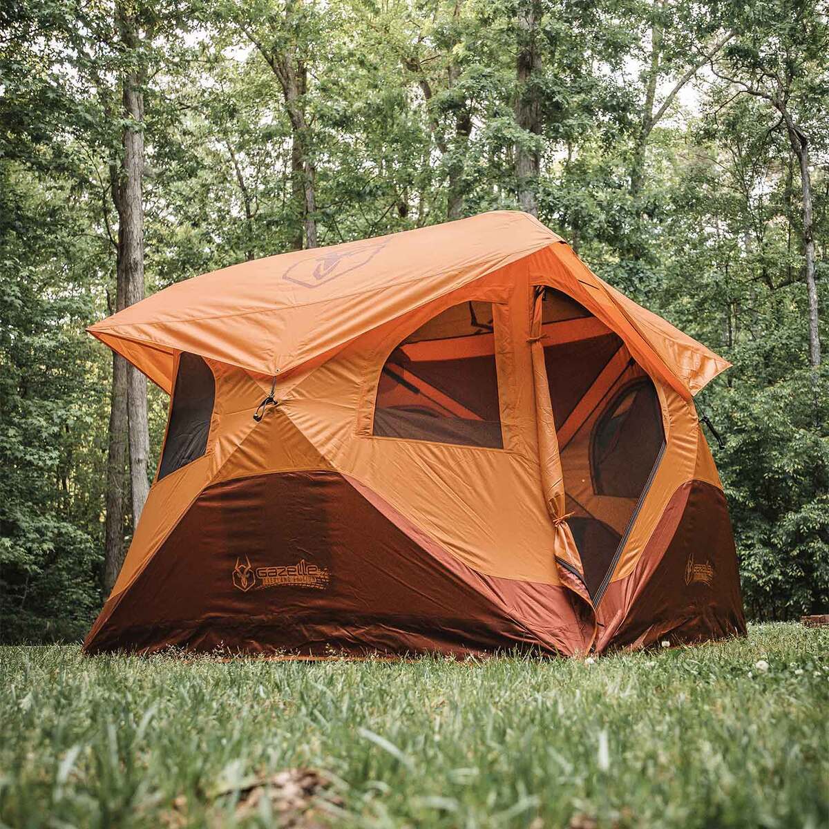 Gazelle T4 Overland 4Person Camping Tent  Sunset Orange