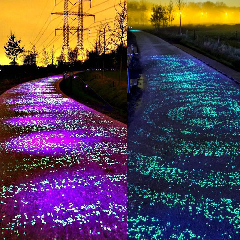 Willkey Luminous Stones Glow In The Dark Pebbles Glow Gravel For Yard And Walkways Home Decoration Accessories