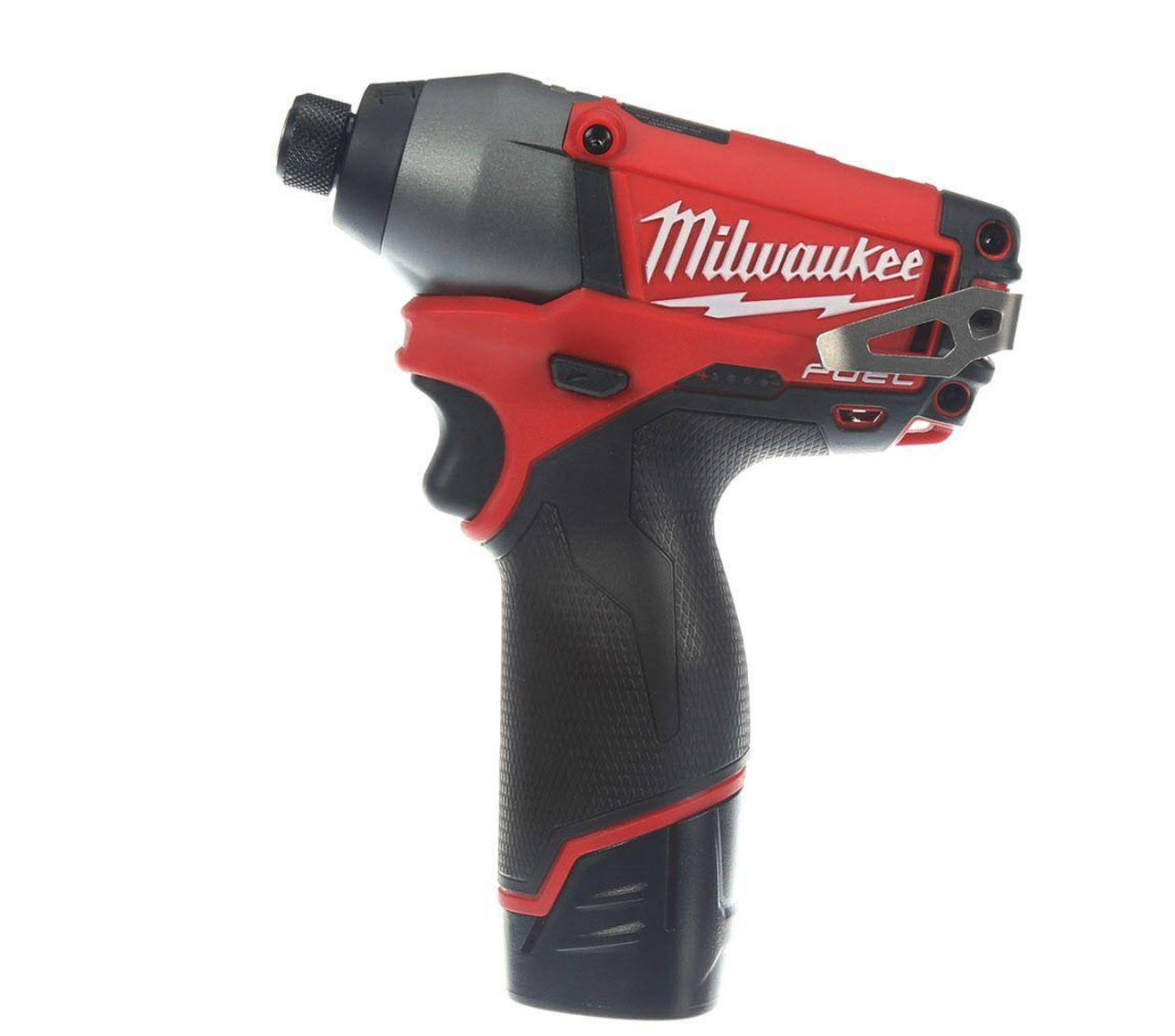 Milwaukee 2453-22-0850-20 M12 FUEL 12V Lithium-Ion Brushless 1/4 in. Hex Impact Driver Kit with M12 Cordless Vacuum