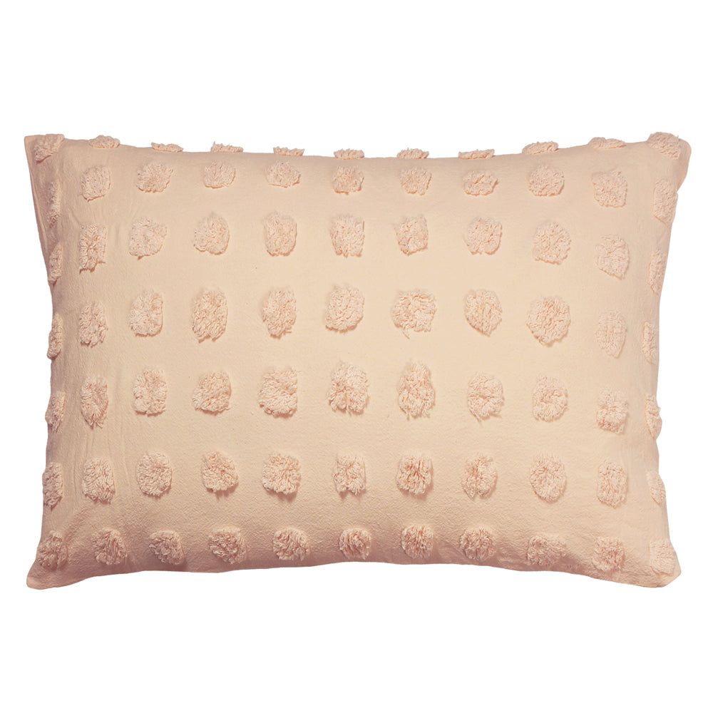 HazeOrangeTuftedPillowcasePeachLinenHouse