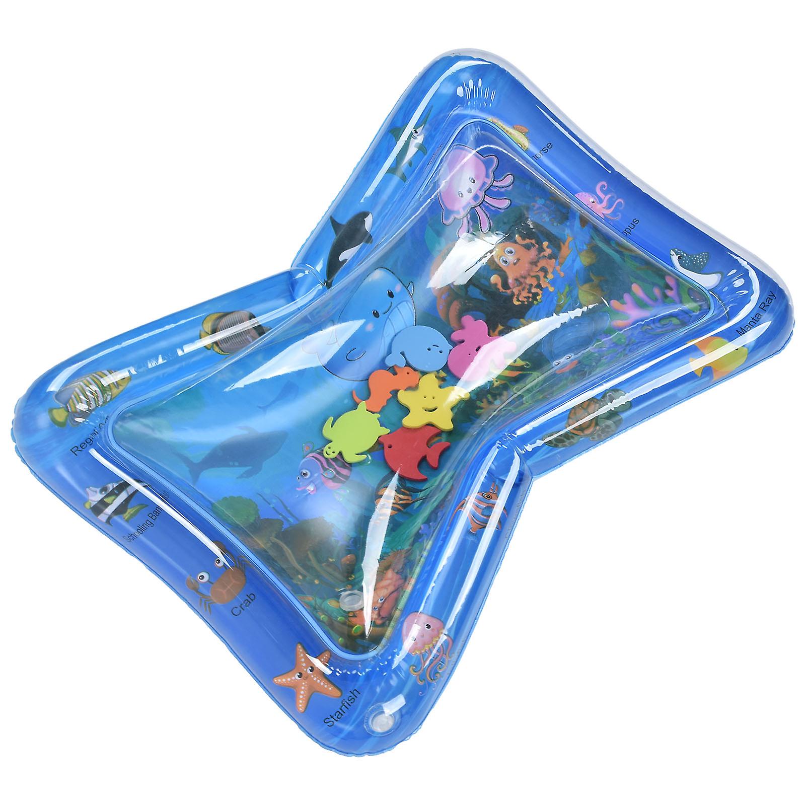 Water Play Mat Pvc Inflatable Water Mat Blue Harmless Baby Toddlers Play Mat For 13 Years Old