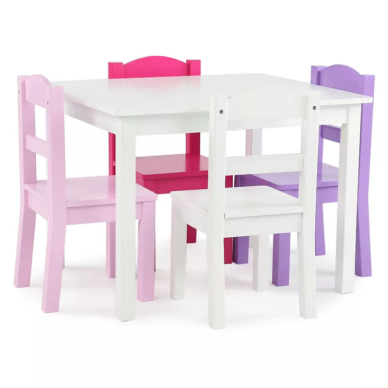 Humble Crew Kids Wood Table and 4 Chairs Set