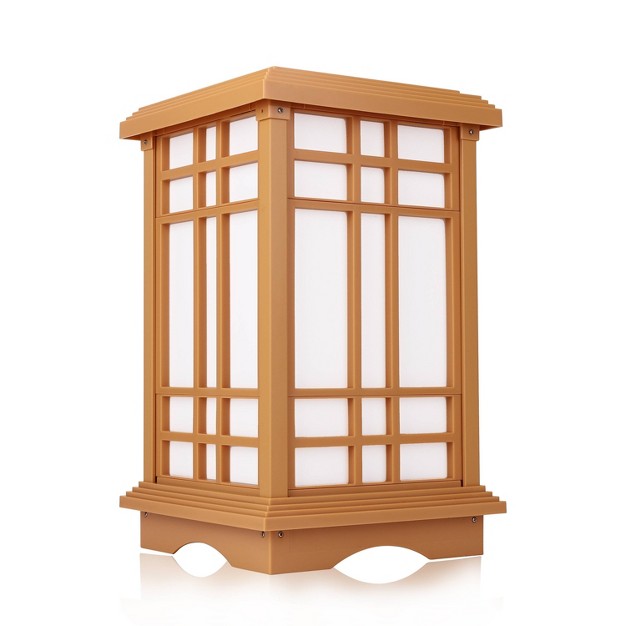 Solar Led Zen Outdoor Lantern With Amber white Light Techko Maid