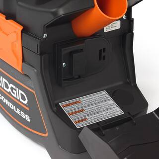 RIDGID 3 Gallon 18-Volt Cordless Handheld WetDry Shop Vacuum (Tool Only) with Filter Expandable Locking Hose and Accessories WD0319