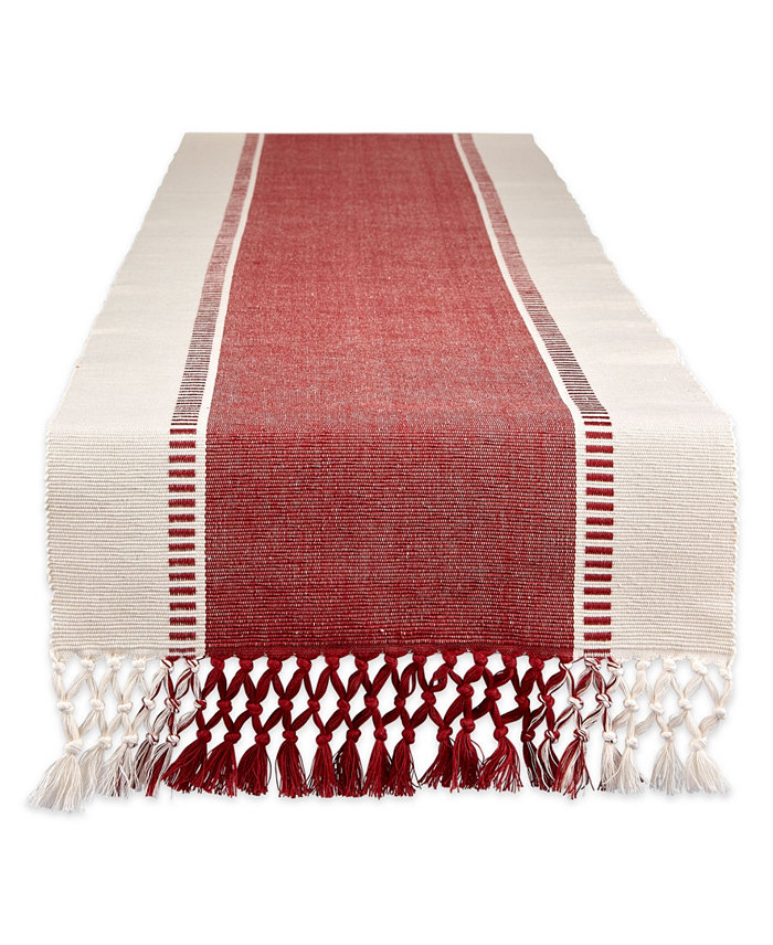 Design Imports Dobby Stripe Table Runner 13 x 72