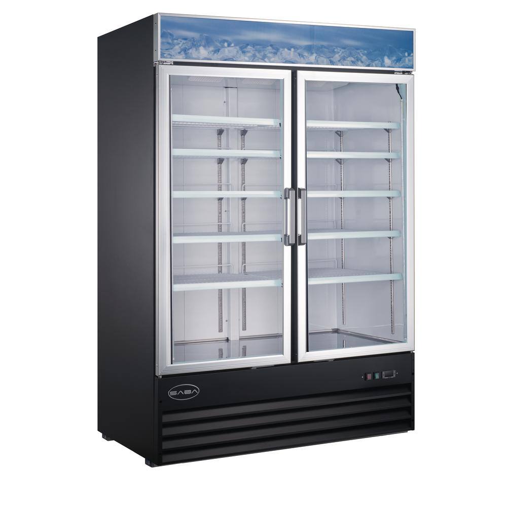 SABA 56 in. W 45 cu. ft. Two Glass Door Commercial Merchandiser Freezer Reach In SM-45F