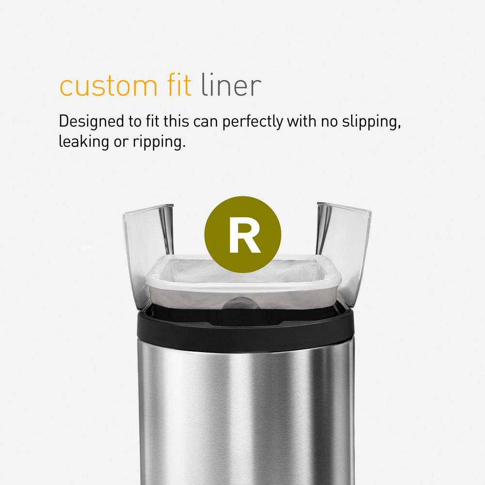 simplehuman 2.6 Gal. Custom Fit Trash Can Liner Code R (60-Count) (3-Packs of 20 Liners) CW0253