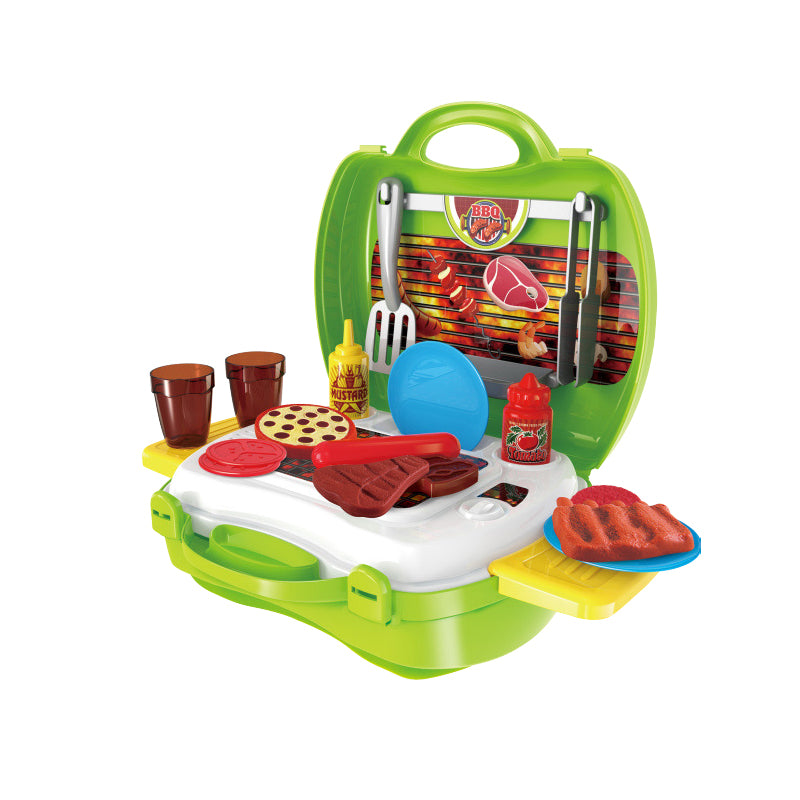 Kitchen Set Toys BBQ Grill For Kid Pretend Play Toddler Children Food Cooking for kids birthday Xmas