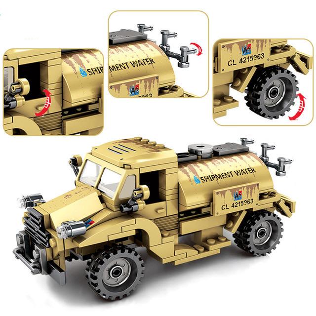 General Jim's Toys and Bricks Army Military Water Tanker Truck Building Blocks Set