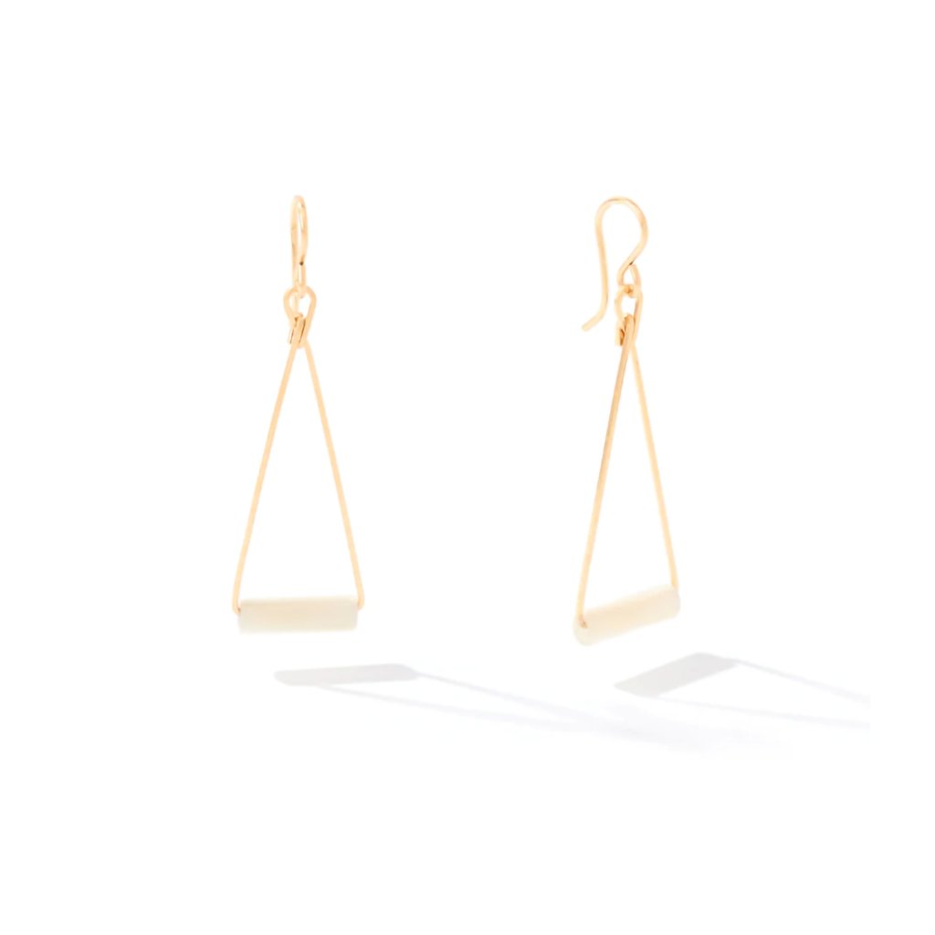 Ronaldo Jewelry  Color Your World Earrings in Gold- Mother Of Pearl