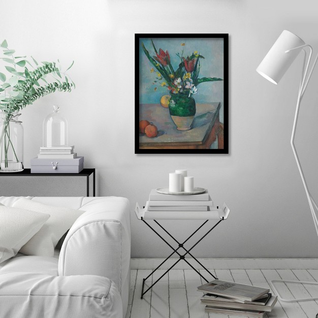 Americanflat The Vase Of Tulips By Paul Cezanne Botanical Farmhouse Wall Art