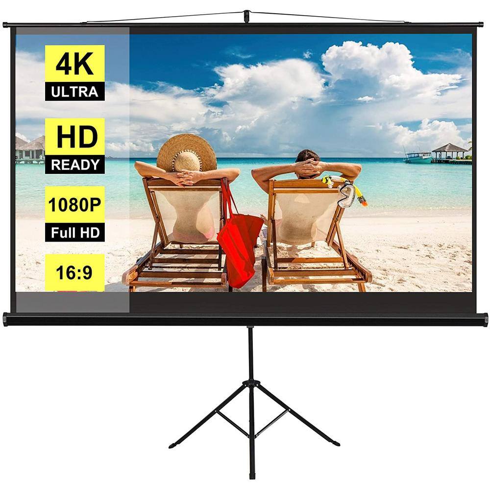 VIVOHOME 100 in. Foldable Projector Screen with Adjustable Tripod Stand X002DXGMLT