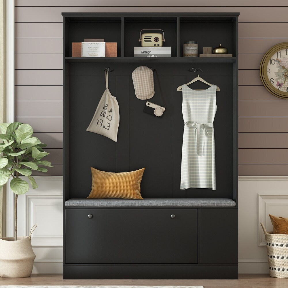 Hall Tree with Shoe Storage Bench for Hallway