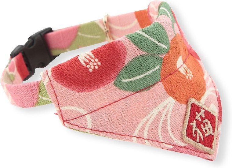 Necoichi Kimono Bandana Cotton Breakaway Cat Collar with Bell