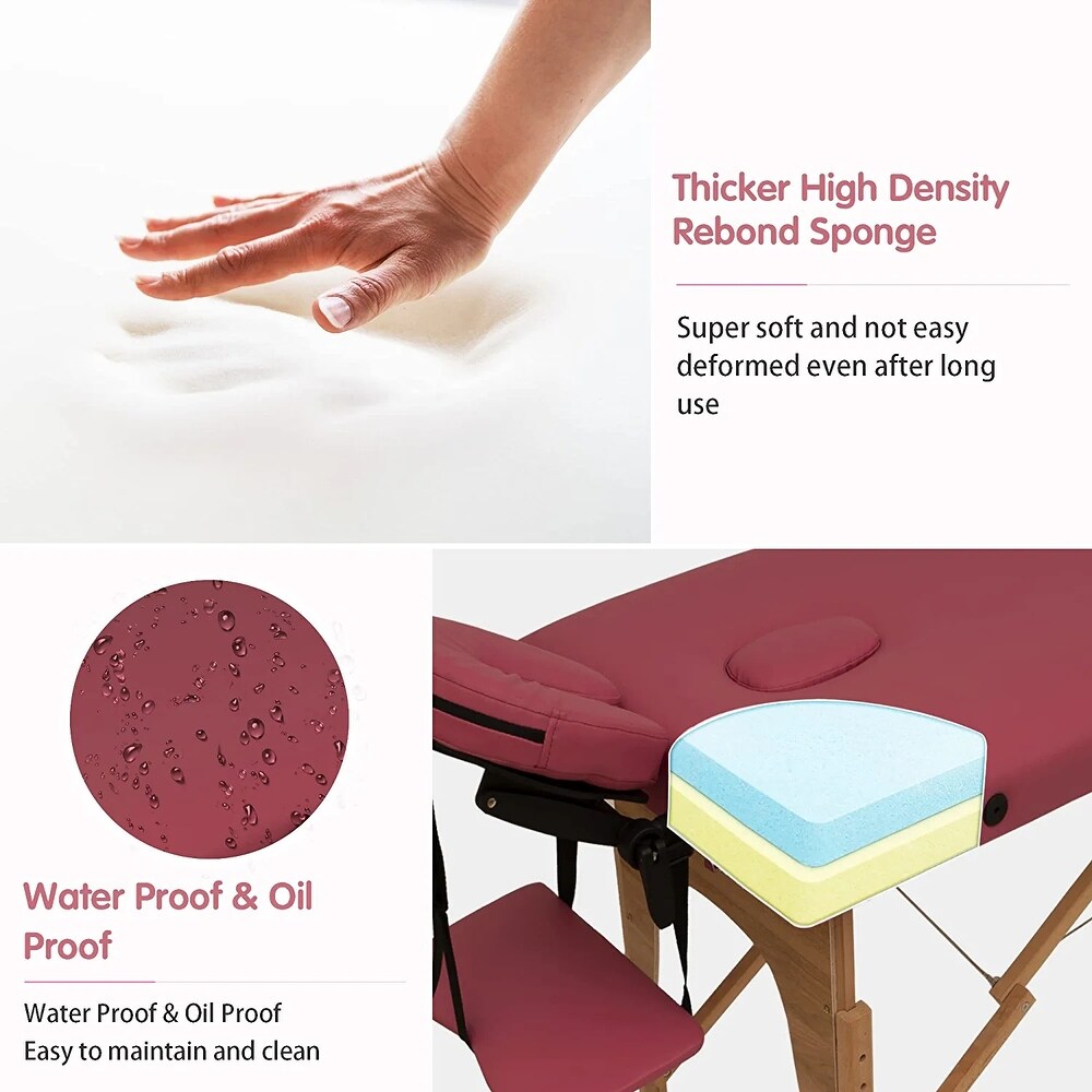 Massage Table 84 Inches Long Portable with Carry Case Table