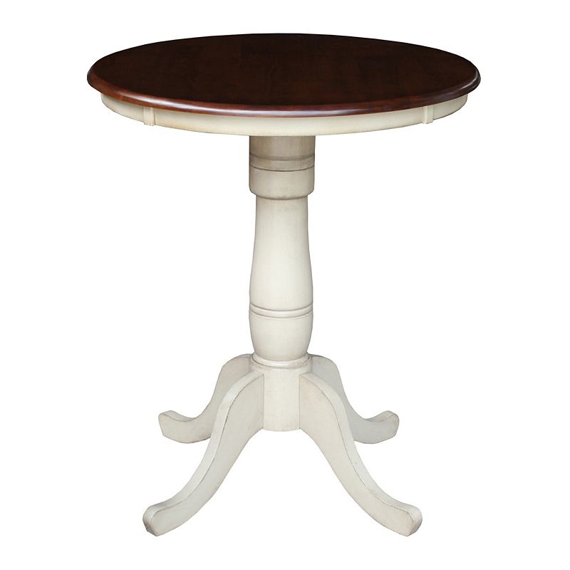 30 Round Top Pedestal Counter Height Dining Table