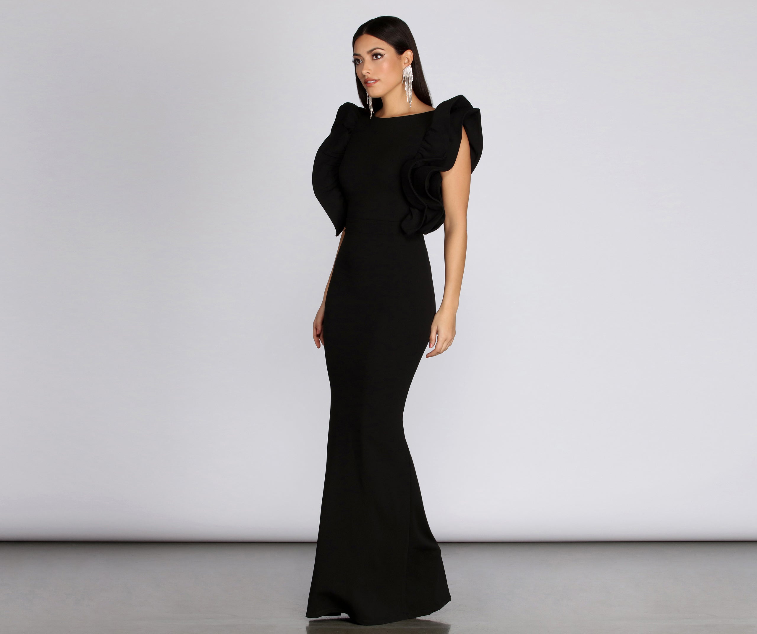 Amelida Long Slim Evening Gown