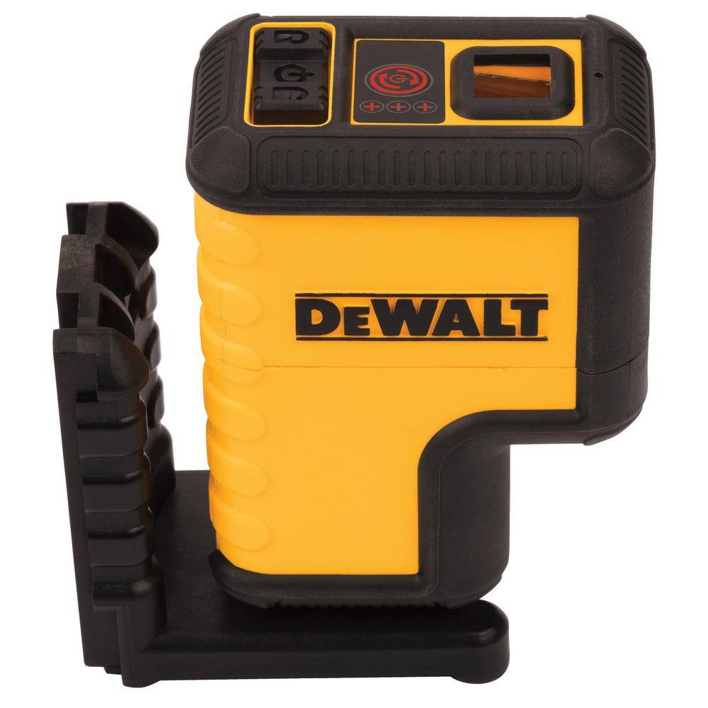 DW 100 ft. Red Self-Leveling 3-Spot Laser Level with (2) AA Batteries  Case DW08302