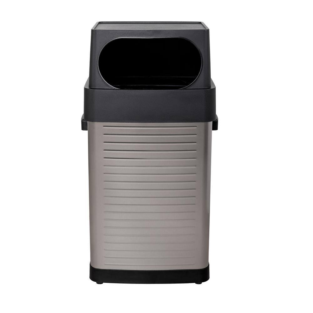 Seville Classics 17-Gallon UltraHD Commercial Stainless Steel Trash Bin TRCK15933