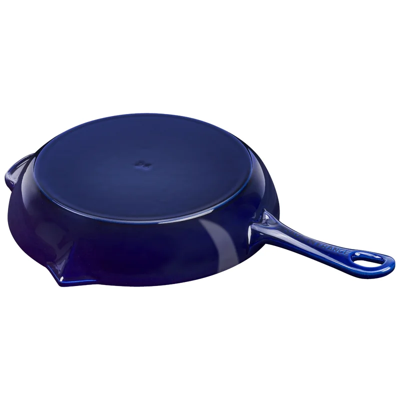 Staub 1222691 Cast Iron 10-inch Fry Pan - Dark Blue， Made in France