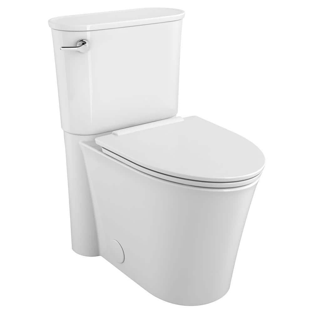 American Standard Studio S Right Height 2piece 128 GPF Single Flush Elongated Toilet with Left Hand Trip Lever in White Seat Included